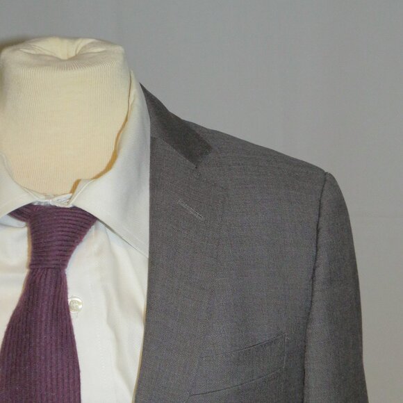 J. Crew Ludlow Tollegno Gray Weave Two Button Suit 36S